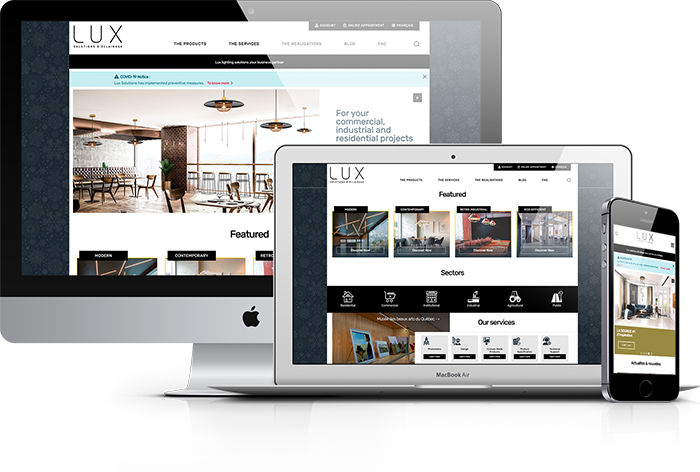 Nouveau site web de LUX Solutions d'Éclairage