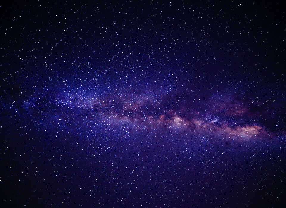 Milky way in a night sky