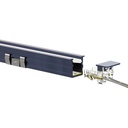 Moulure en aluminium avec diffuseur givré, 2.2 watts par pieds, modèle étroit encastrable