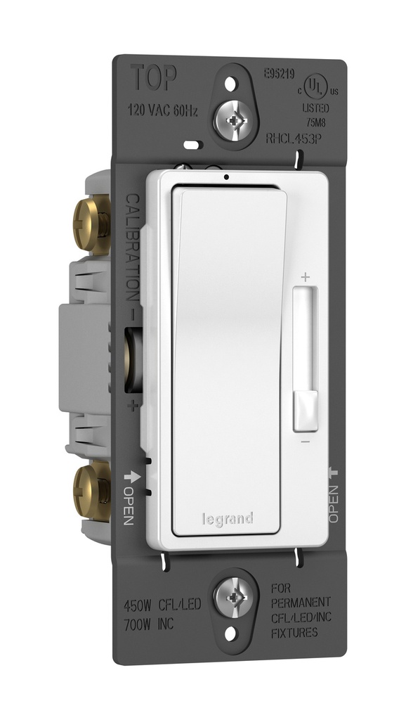 Gradateur DEL/LFC, 3 voies, finition blanche, 450 watts