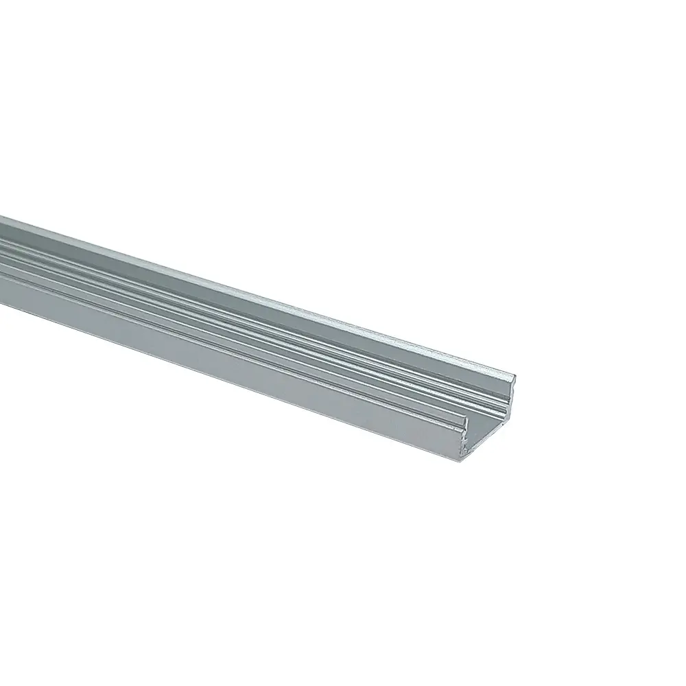 Moulure en aluminium pour ruban flexible, modèle de surface avec diffuseur focus, finition aluminium