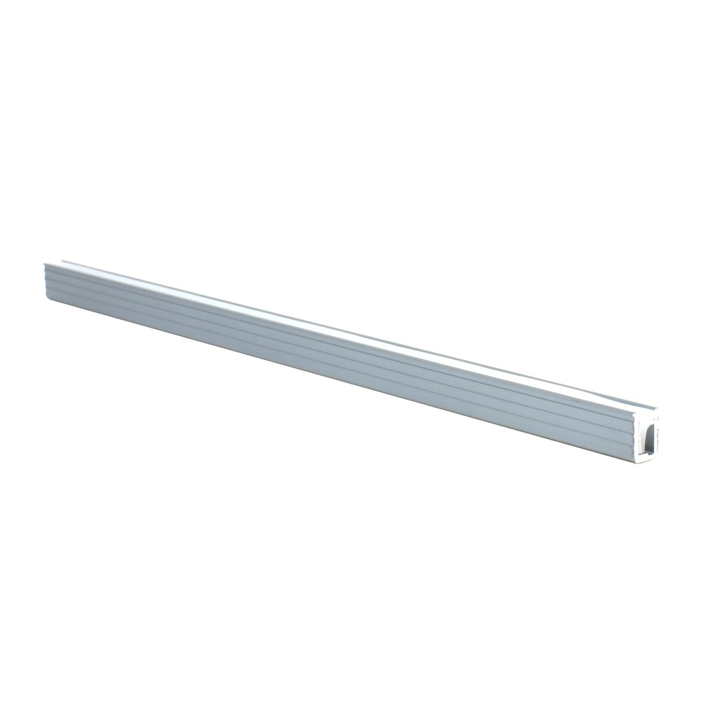 Moulure d'aluminium étroite avec diffuseur, finition gris foncé