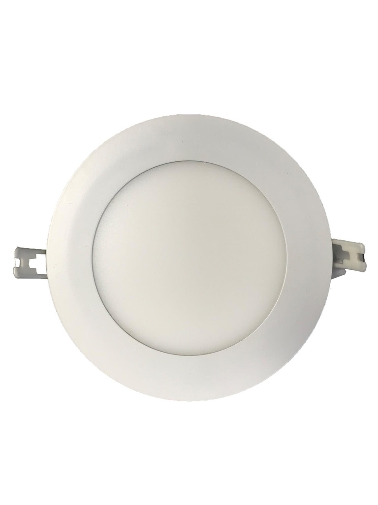 Encastré DEL mince, finition blanche, 14 watts, 120 degrés, 12 volts