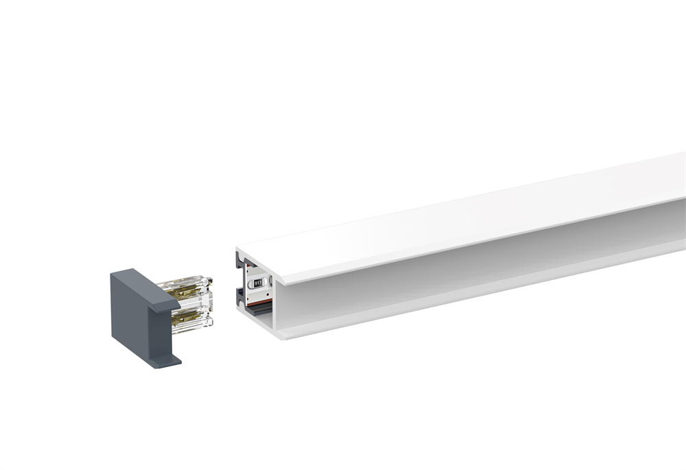 Moulure en aluminium avec diffuseur givré, 2.2 watts par pieds, modèle tablette de verre