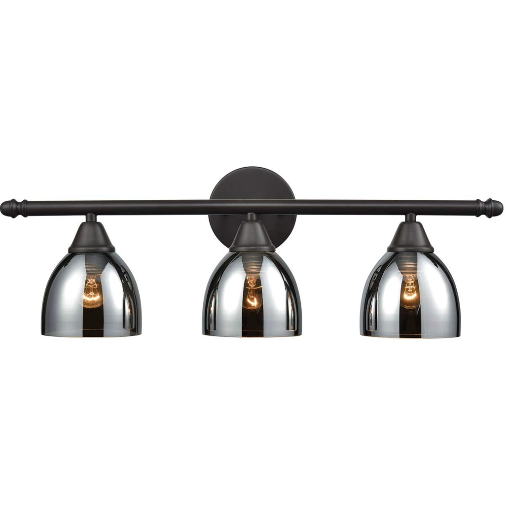 Luminaire mural, finition bronze brossé huilé, 3 X A19