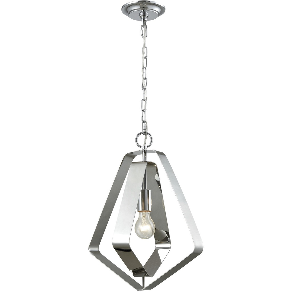 Luminaire suspendu, finition chrome poli, 1 X A19
