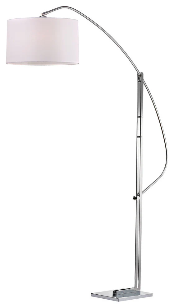 Lampe sur pied, finition nickel poli, 1 X A19