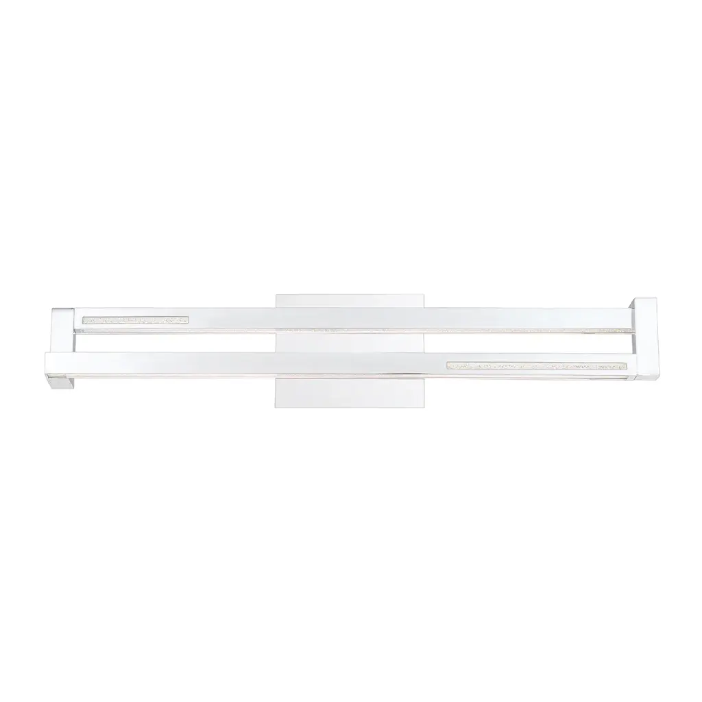 Luminaire mural DEL, finition chrome et cristal, 22 watts, 3000K