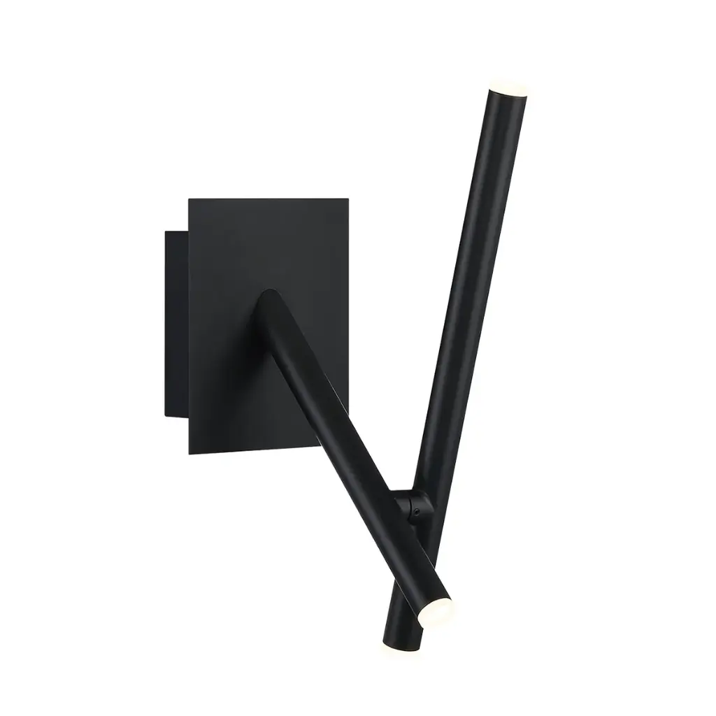 Luminaire mural DEL, finition noire, 3 watts, 3000K
