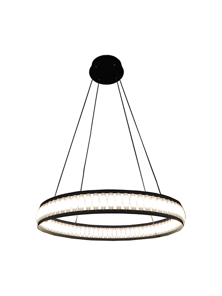 Luminaire suspendu DEL, finition noire et blanche, 60 watts, 3000K