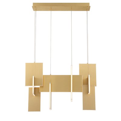 Luminaire suspendu DEL, finition or anodisé, 93 watts, 3000K  
