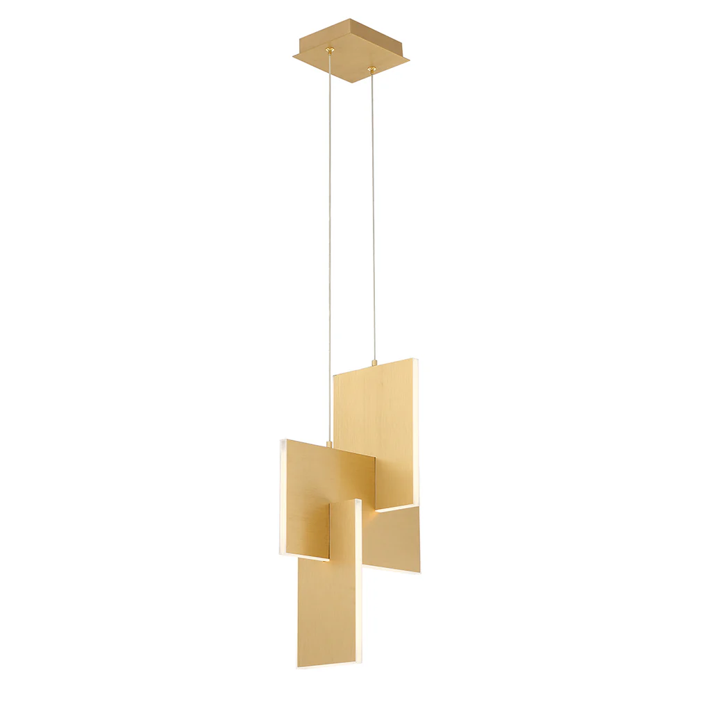 Luminaire suspendu DEL, finition or 29 watts, 3000K