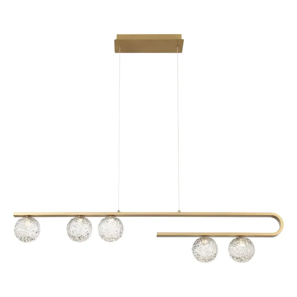 Luminaire suspendu DEL, finition or brossé, 15 watts, 3500K