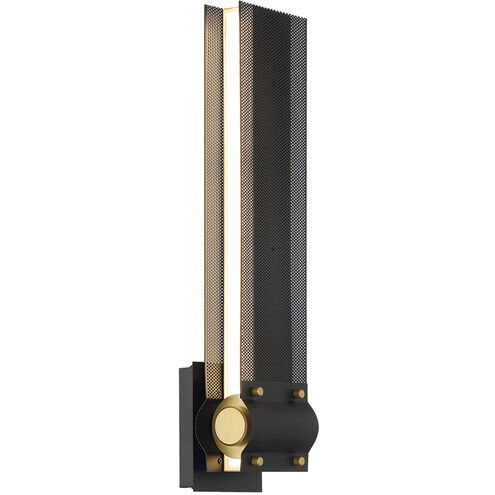 Luminaire mural DEL, 30 watts, 3000K, finition noire et or