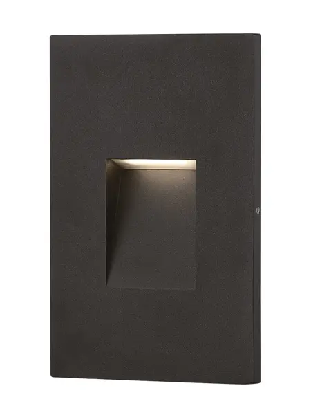 Encastré de marche DEL, finition noire, 2,2 watts, 3000K