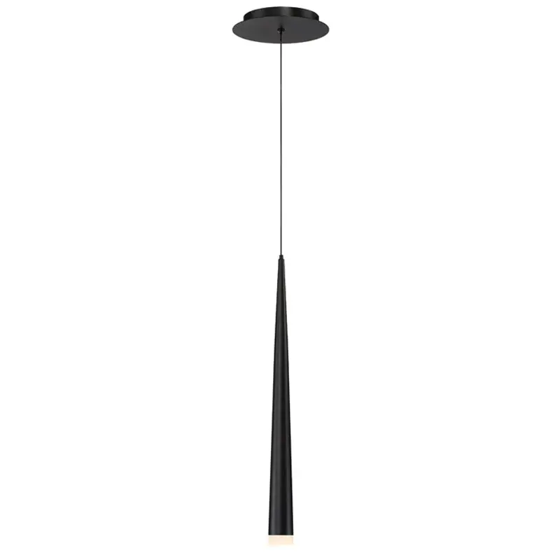 Luminaire suspendu DEL, finition noire, 7 watts, 3500K 