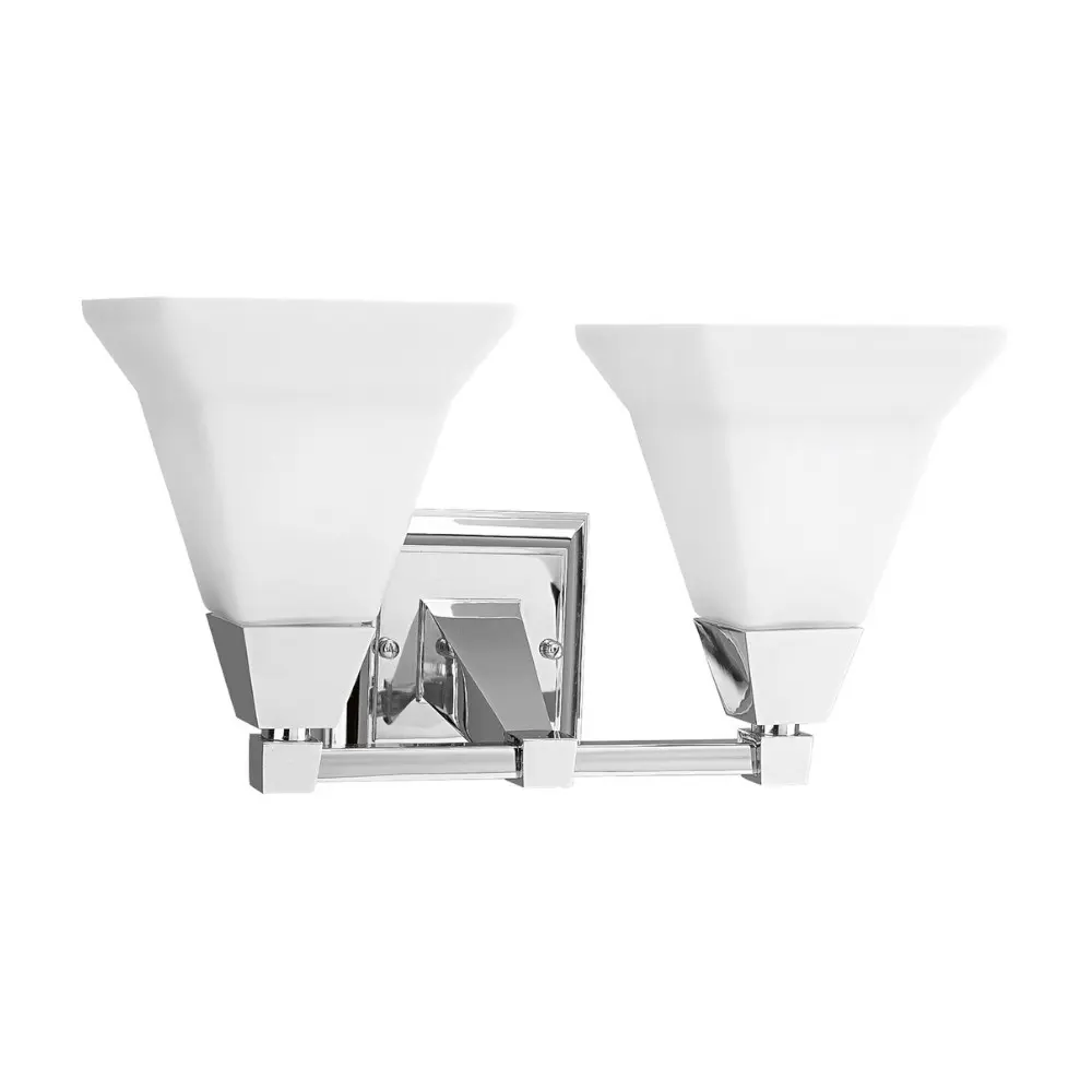 Luminaire mural, 2x A19, finition chrome