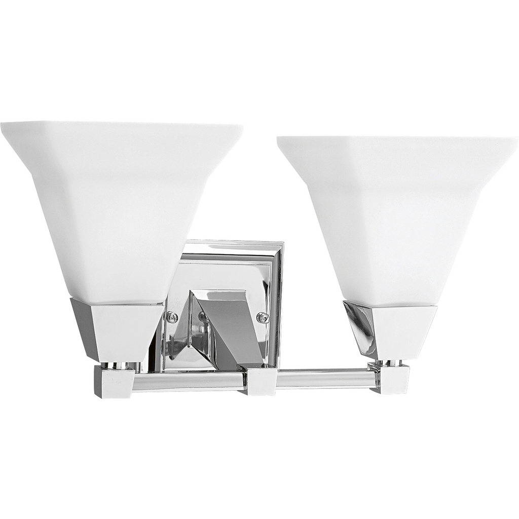 Luminaire mural, 2x A19, finition chrome