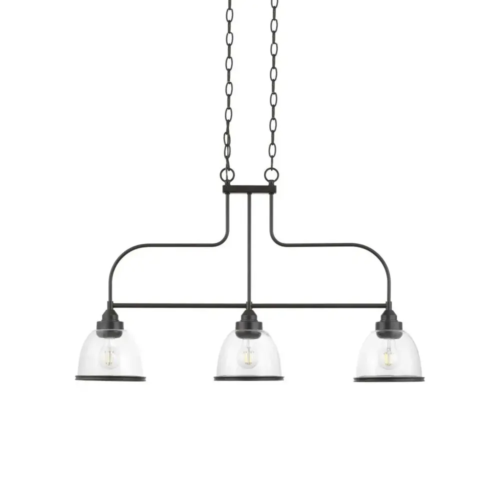 Luminaire suspendu, finition antique bronze, 3 X A19