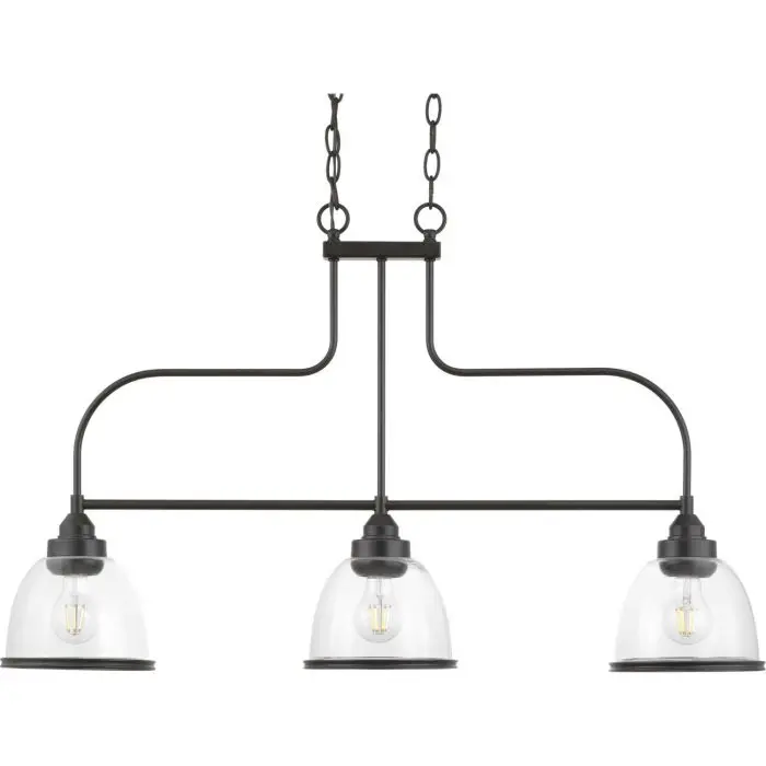 Luminaire suspendu, finition antique bronze, 3 X A19