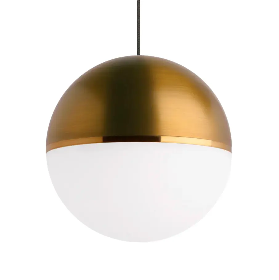 Luminaire suspendu DEL, 14 watts, 2700K, finition laiton vieilli