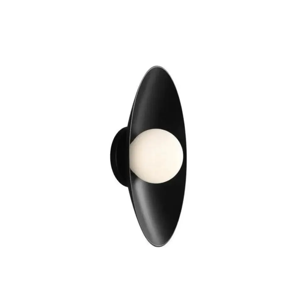 Luminaire mural DEL, finition noire mat, 12,5 watts, 3000K