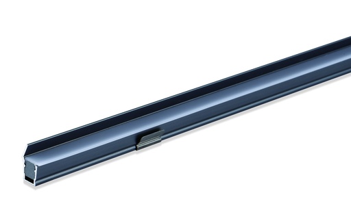 [FLEX-MOUL-1109] Moulure en aluminium avec diffuseur givré, modèle anti-reflet, finition gris foncé
