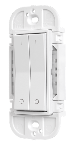 [WALL-SWITCH-SELF-DIM-MULTI] Interrupteur gradateur mural, 2 zones, sans fil auto-alimenté