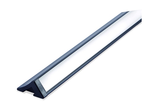 [FLEX-MOUL-2311] Moulure d'aluminium avec diffuseur givré, installation en surface à angle