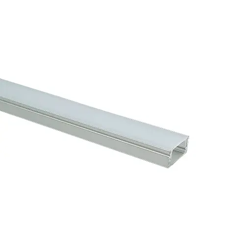 [FLEX-MOUL-1708-FOCUS-SL] Moulure en aluminium pour ruban flexible, modèle de surface avec diffuseur focus, finition aluminium