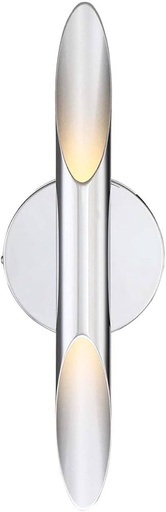 [221570207] Luminaire mural up & down, DEL, finition nickel mat, 3.2 watts, 3000K