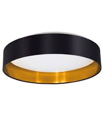 [31622A] Plafonnier DEL 16'', finition noir et or