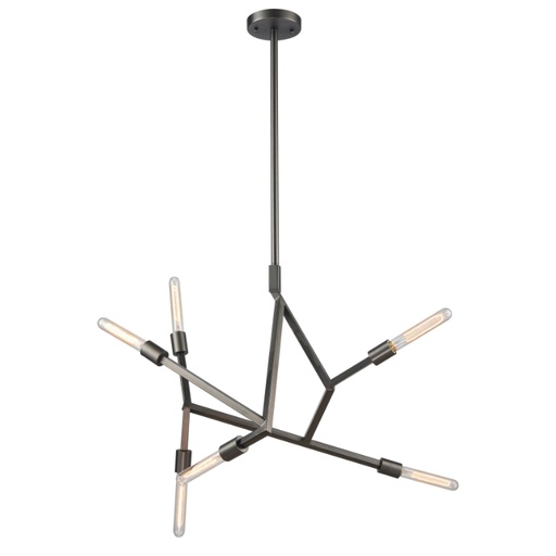[11858/6] Luminaire suspendu, finition graphite foncé, 6 X A19