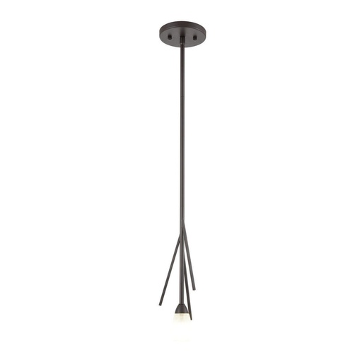 [18272/1] Luminaire suspendu, finition bronze brossé huilé avec verre givré, 1 X G9