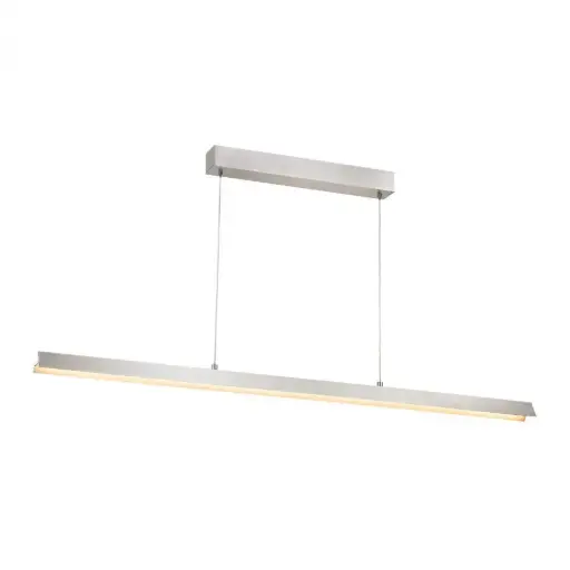 [LC4210-0-98] Luminaire suspendu, finition aluminium avec diffuseur en verre clair et DEL intégré, 30 watts, 3000K