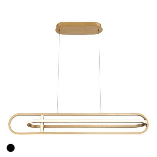[37039-028] Luminaire suspendu DEL, finition or satiné, 58 watts, 3000K