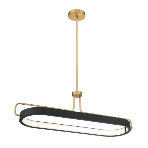 [37931-018] Luminaire suspendu DEL, finition laiton antique 35 watts, 3000K