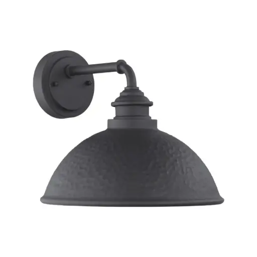 [P560098-031] Luminaire mural extérieur, finition noir texturé, 1 x A19