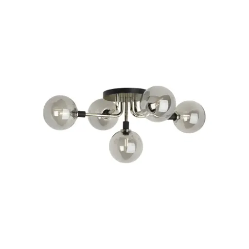 [700FMVGOSN-LED927-DEMO] Plafonnier DEL, finition nickel satiné, 5 X T10