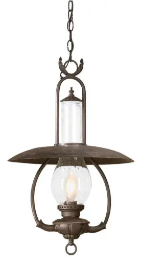 [FCD9013OBZ] Luminaire suspendu extérieur, finition bronze vieilli